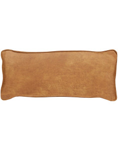 Bean coussin cuir recyclé cognac woood