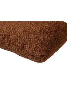 Mojo coussin cuir tissu mélangé tissé brun rouille woood 2