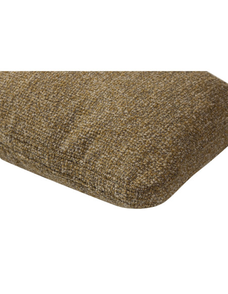 Mojo coussin cuir tissu mélangé tissé jaune brun woood Mojo coussin cuir tissu mélangé tissé jaune brun woood