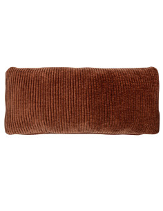 Mojo coussin cuir tissu côtelé tissé brun rouille woood