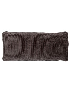 Mojo coussin cuir tissu côtelé tissé brun woood