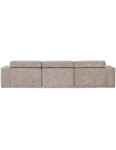 Canapé chaise longue gauche Novi tissu mélangé naturel woood