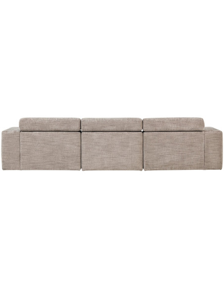 Canapé chaise longue gauche Novi tissu mélangé naturel woood
