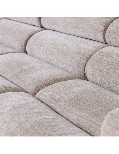 Canapé chaise longue gauche Novi tissu mélangé naturel woood