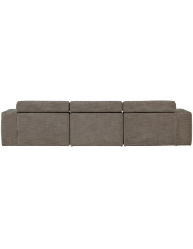 Canapé chaise longue gauche Novi tissu mélangé gris woood