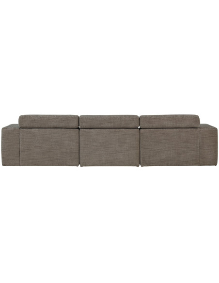 Canapé chaise longue gauche Novi tissu mélangé gris woood