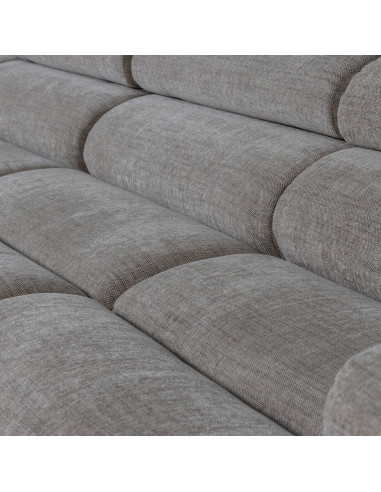 Canapé chaise longue gauche Novi tissu mélangé gris woood