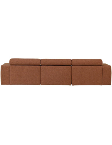 Canapé chaise longue gauche Novi tissu bouclé terra woood