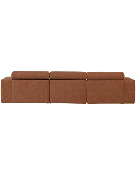 Canapé chaise longue gauche Novi tissu bouclé terra woood