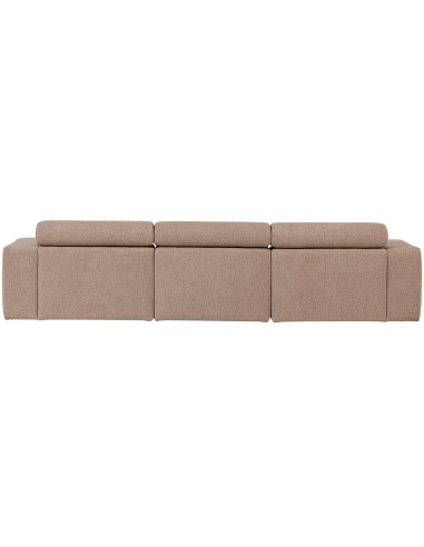 Canapé chaise longue gauche Novi tissu bouclé taupe woood