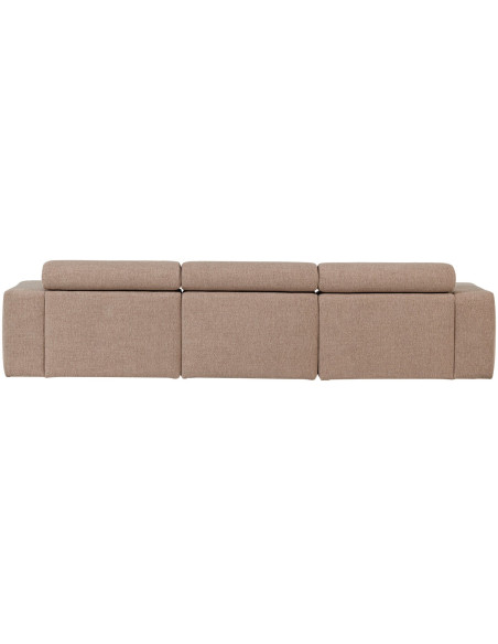 Canapé chaise longue gauche Novi tissu bouclé taupe woood