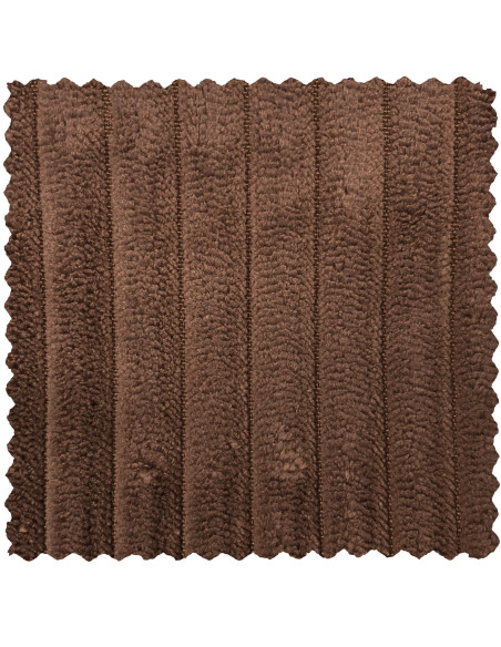 Canapé chaise longue droite Novi tissu côtelé terra woood