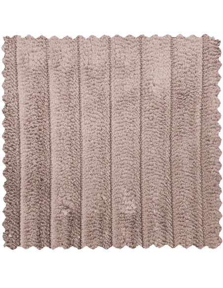 Canapé chaise longue droite Novi tissu côtelé naturel woood