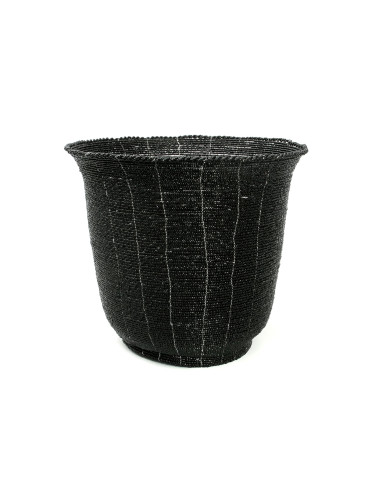 Panier en perles - noir - L