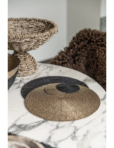 Le dessous de verre perlé - Noir 2