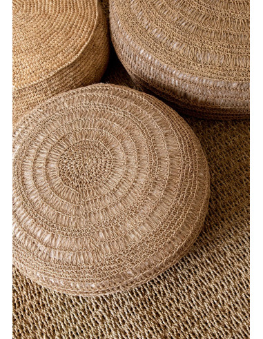 De Seagrass Poef - Rond - 60 se traduit en français par "Pouf en herbe marine - Rond - 60".