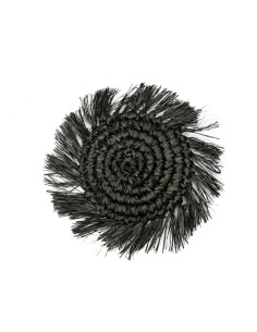 Le Sous-Verre Fringe Raffia - Noir