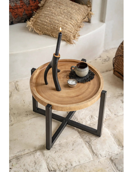 Le Sous-Verre Fringe Raffia - Noir