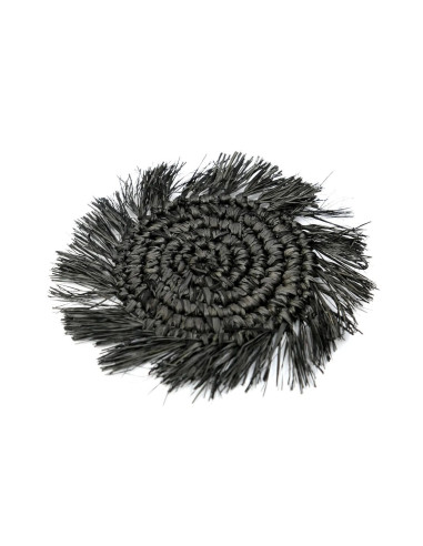 Le Sous-Verre Fringe Raffia - Noir