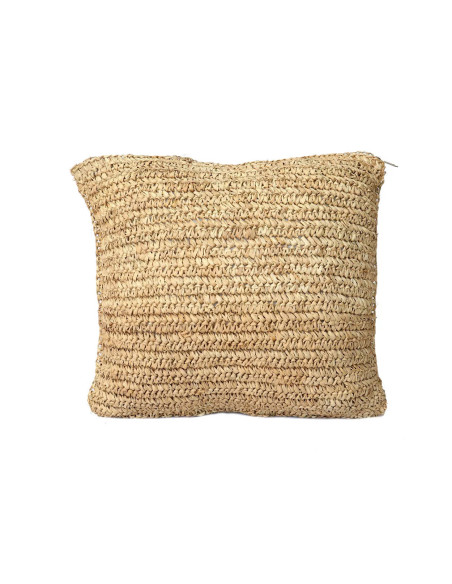 Housse de coussin en raphia Flores - Naturel - 40x40