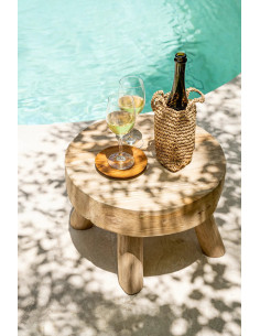 La assiette ronde en racine de teck - XSBazar BizarBASU100-XS 2