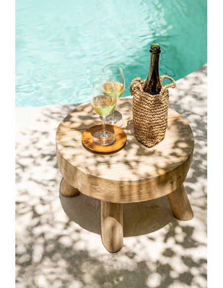 La assiette ronde en racine de teck - XSBazar BizarBASU100-XS