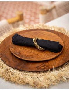 L'assiette ronde en racine de teck - M 2