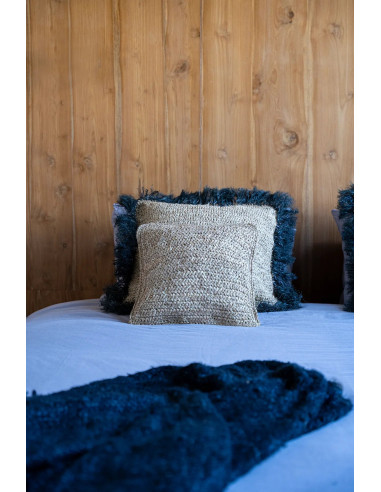 Housse de coussin en raphia Flores - Naturel - 40x40