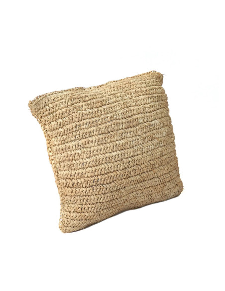 Housse de coussin en raphia Flores - Naturel - 40x40
