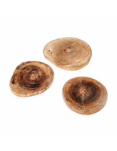 Sous-verre en teck bohème