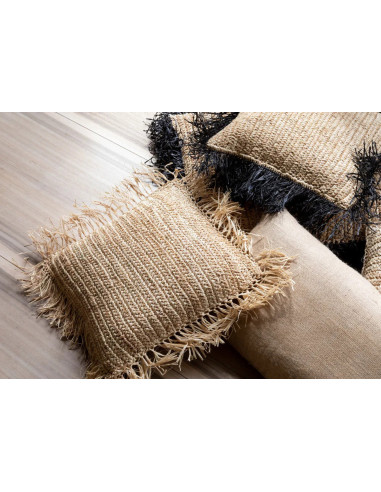 Housse de coussin en jute - Naturel - 60x35