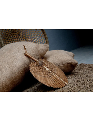 Housse de coussin en jute - Naturel - 60x35