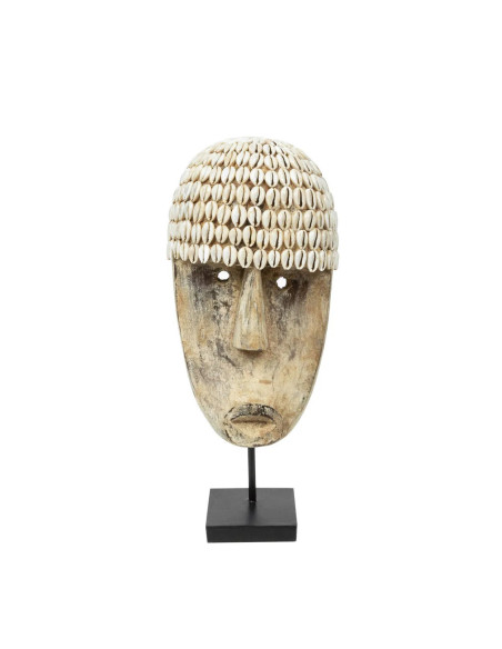 Le masque en cauris sur support - MoyenBazar Bizar