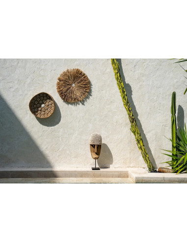 Le masque en cauris sur support - MoyenBazar Bizar