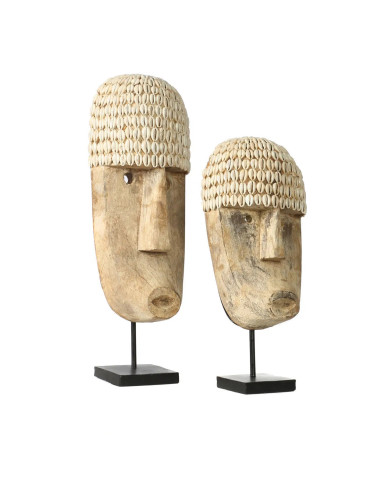 Le masque en cauris sur support - MoyenBazar Bizar