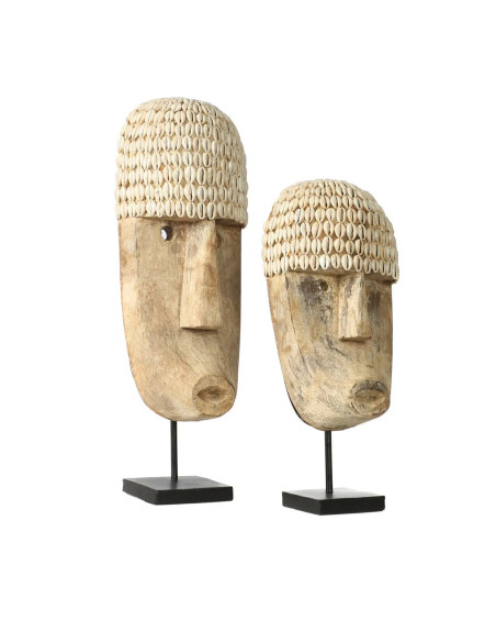 Le masque en cauris sur support - MoyenBazar Bizar