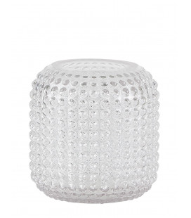 Vase - Avec Motif - Glass - Clear - D 15,0cm - H 15,0cm - Pcs.