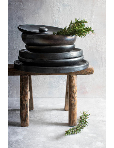 L'Assiette creuse Brûlée - Noire - M