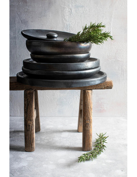 L'Assiette creuse Brûlée - Noire - M