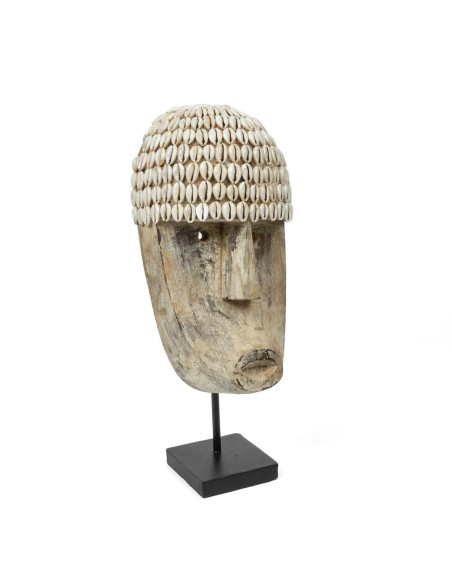 Le masque en cauris sur support - MoyenBazar Bizar