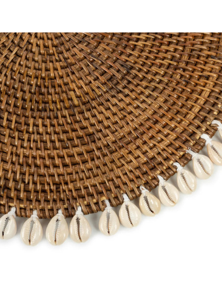 Set de table coquille coloniale - Marron naturel