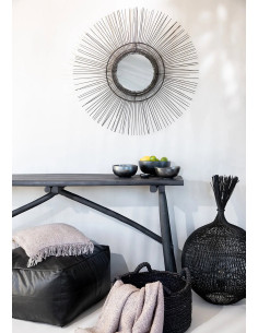 Miroir tropical - noir - L 2