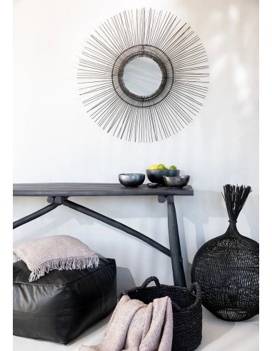 Miroir tropical - noir - L