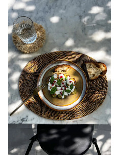 Set de table ovale colonial - Marron naturel 2