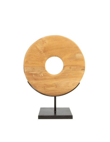 Le disque de teck sur support - MBazar Bizar
