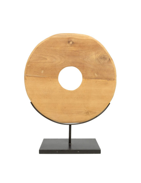 Le disque de teck sur support - LBazar Bizar