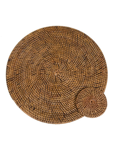 Sous-verre colonial - Marron naturel