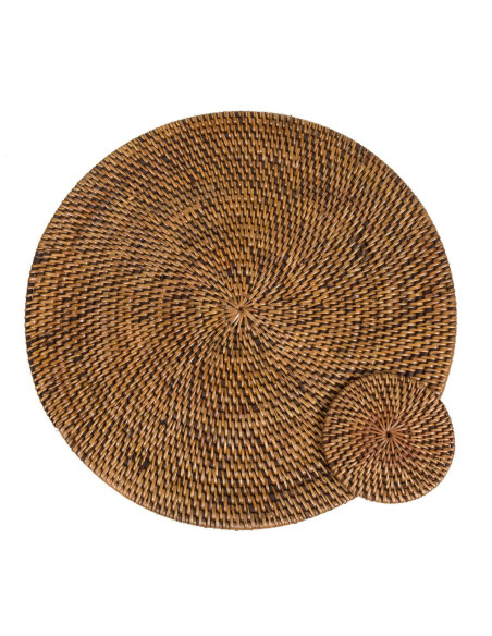 Sous-verre colonial - Marron naturel