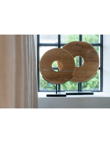 Le disque de teck sur support - MBazar Bizar