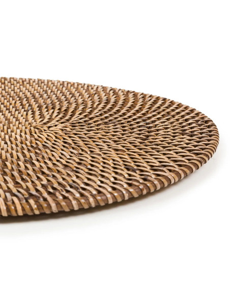 Set de table ovale colonial - Marron naturel